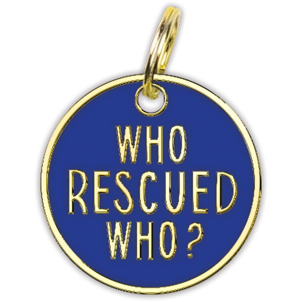 Collar Charm - Who Rescued Who