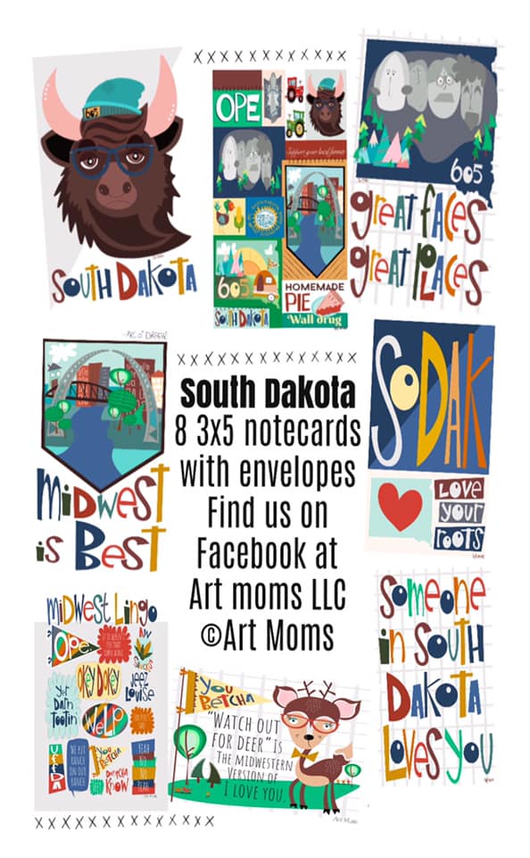 605 South Dakota Notecard Set