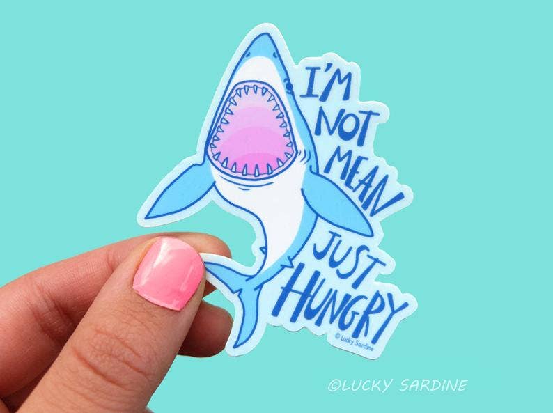 Hungry Shark Vinyl Sticker