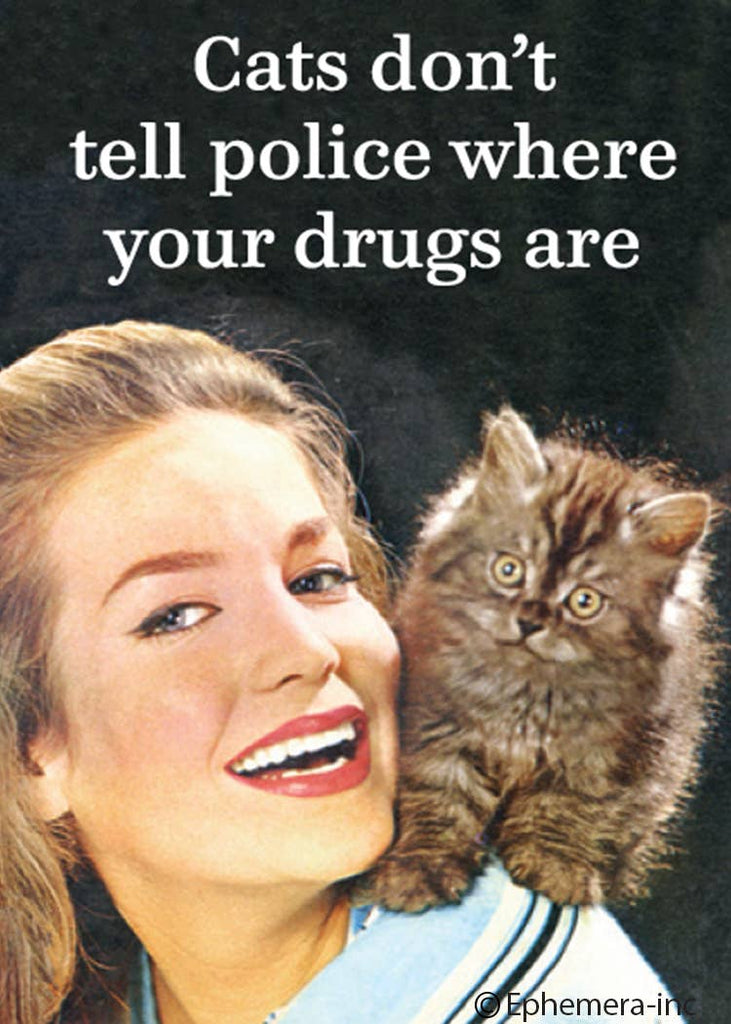 New Arrival- Cats Don't Tell Police Magnet